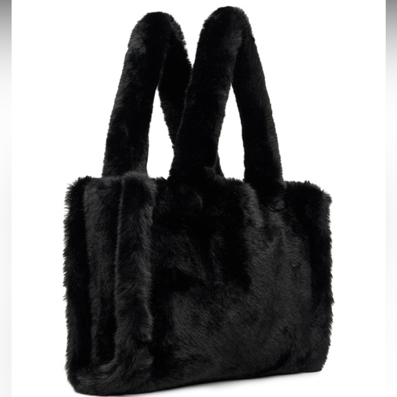 Authentic stand studio faux fur Liz tote bag - Picture 1 of 13